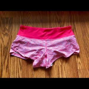 Pretty in pink workout shorts